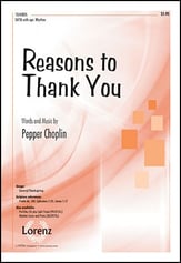 Reasons to Thank You SATB choral sheet music cover